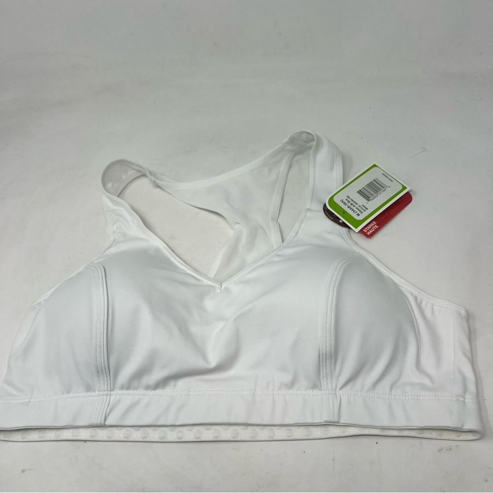 Moving Comfort Vixen Sports Bra Womens M 34AB-36A White High Impact NWT